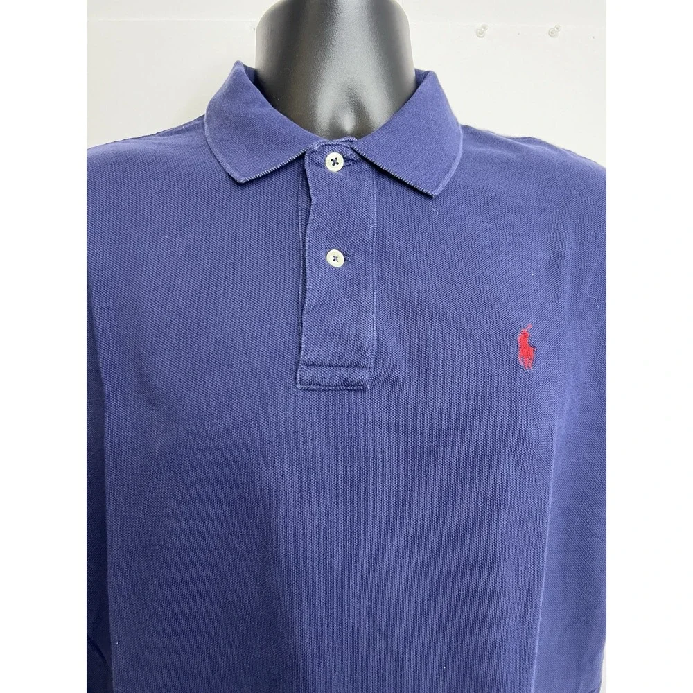 Polo Ralph‎ Lauren Men's Large Shirt Short-sleeve Button-up Classic Fit Blue